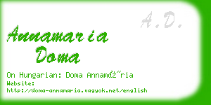 annamaria doma business card